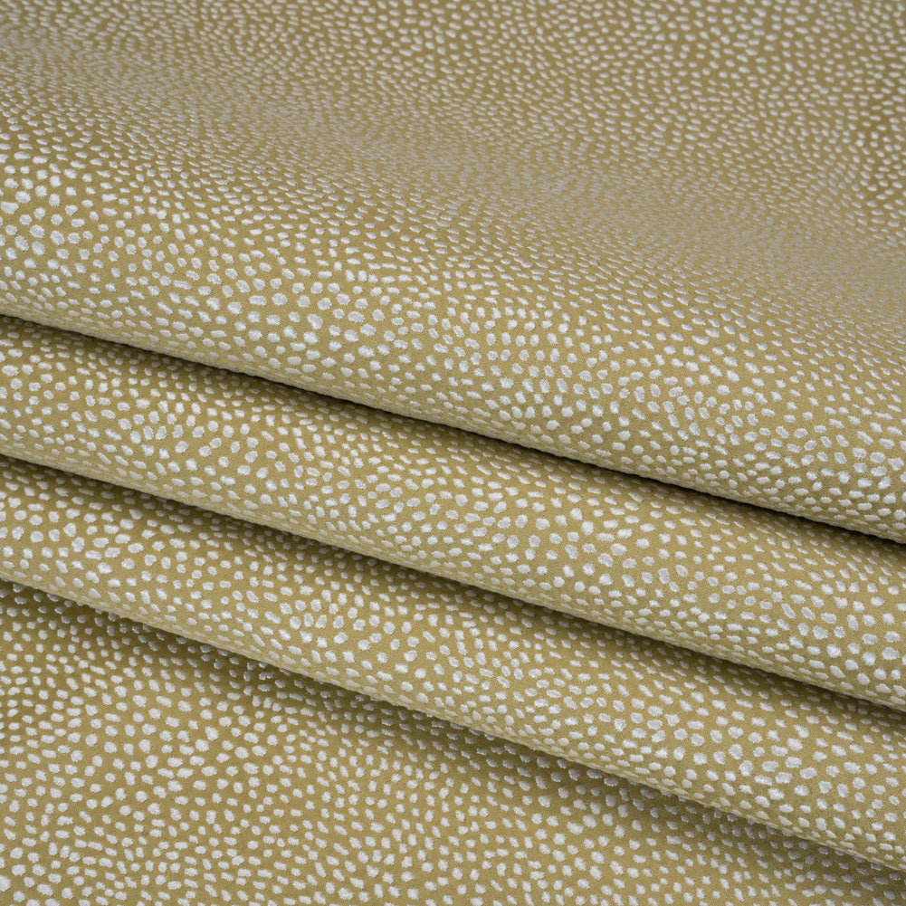 Recycled Polyester Jacquard - Pistachio Little All-Over Spots - British Imported - Joann Fabrics