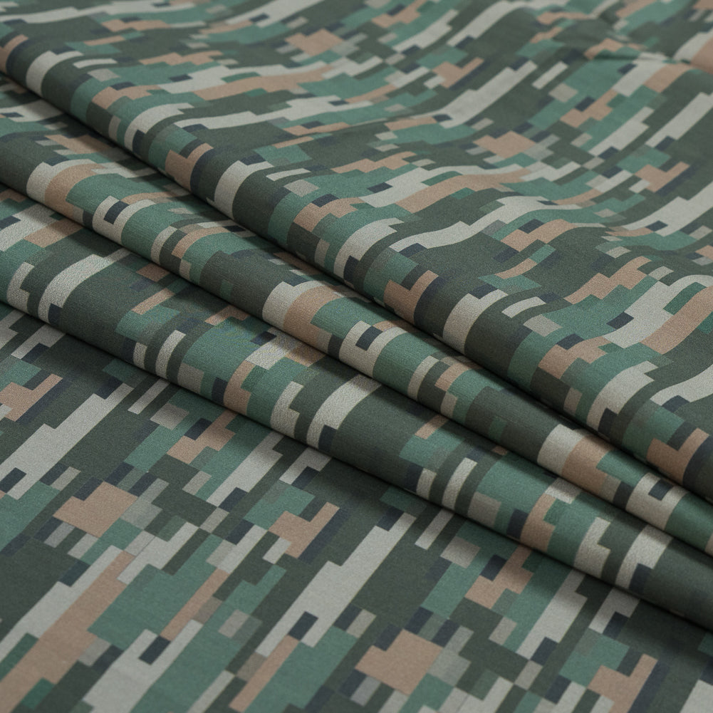 European Green Geometric Cotton Poplin - Joann Fabrics