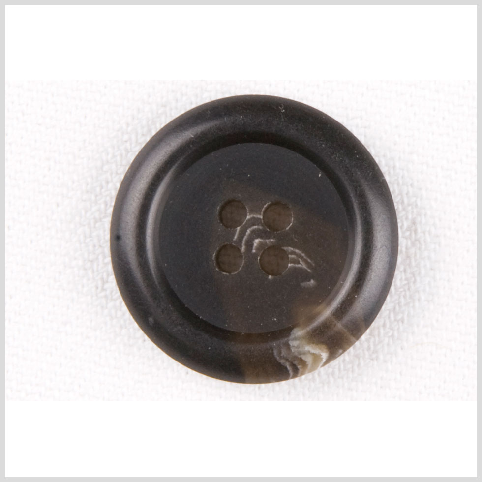 Plastic 4-Hole Button - 34L/21.5mm - Black and Beige Subtle Swirls - Joann Fabrics