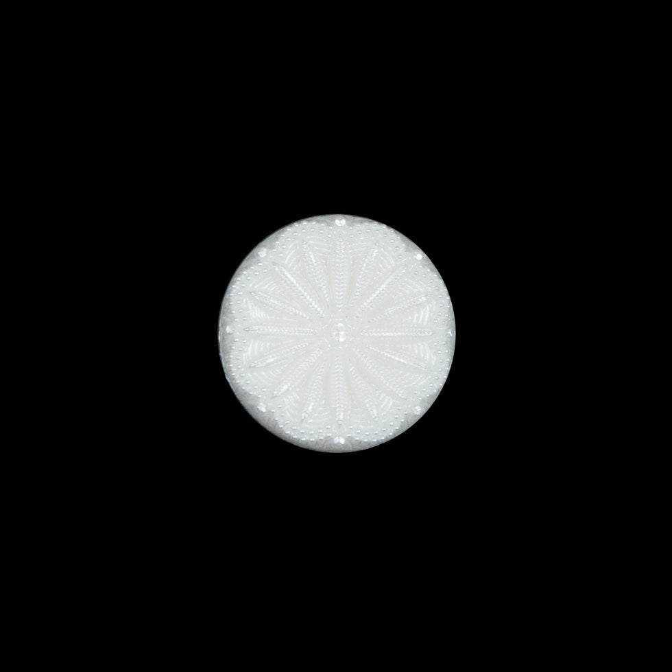 Italian White Floral Nylon Sprayed Button - 20L/12.5mm - Joann Fabrics
