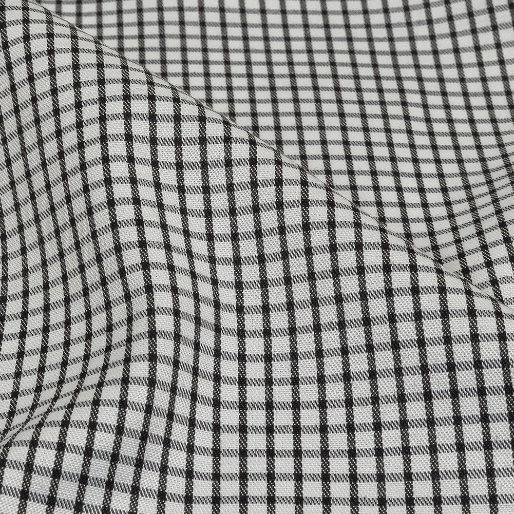 White and Black Checked Cotton and Polyester Twill - Joann Fabrics