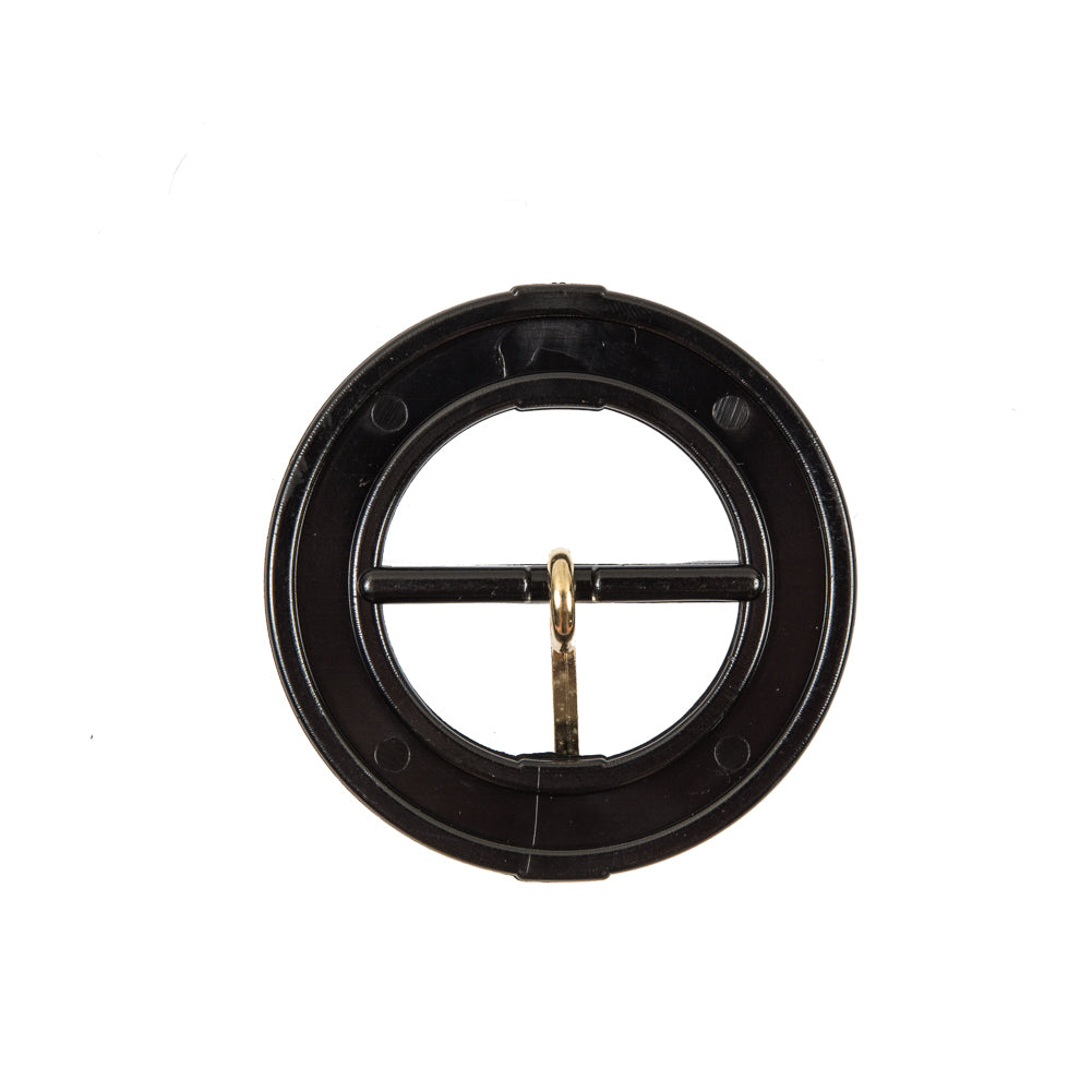 Italian Black Plastic Buckle - 2.5
