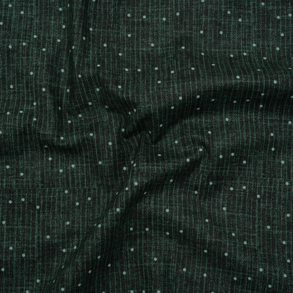 Printed Quilting Cotton by Ghazal Razavi for FIGO Studio - Emerald Stripe Dot - Stash Collection - Joann Fabrics