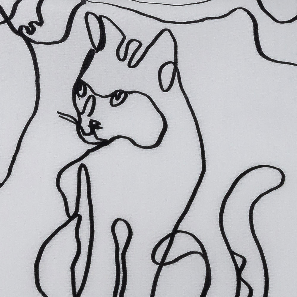 Mood Exclusive White Kitty Kraze Cotton Poplin - Joann Fabrics