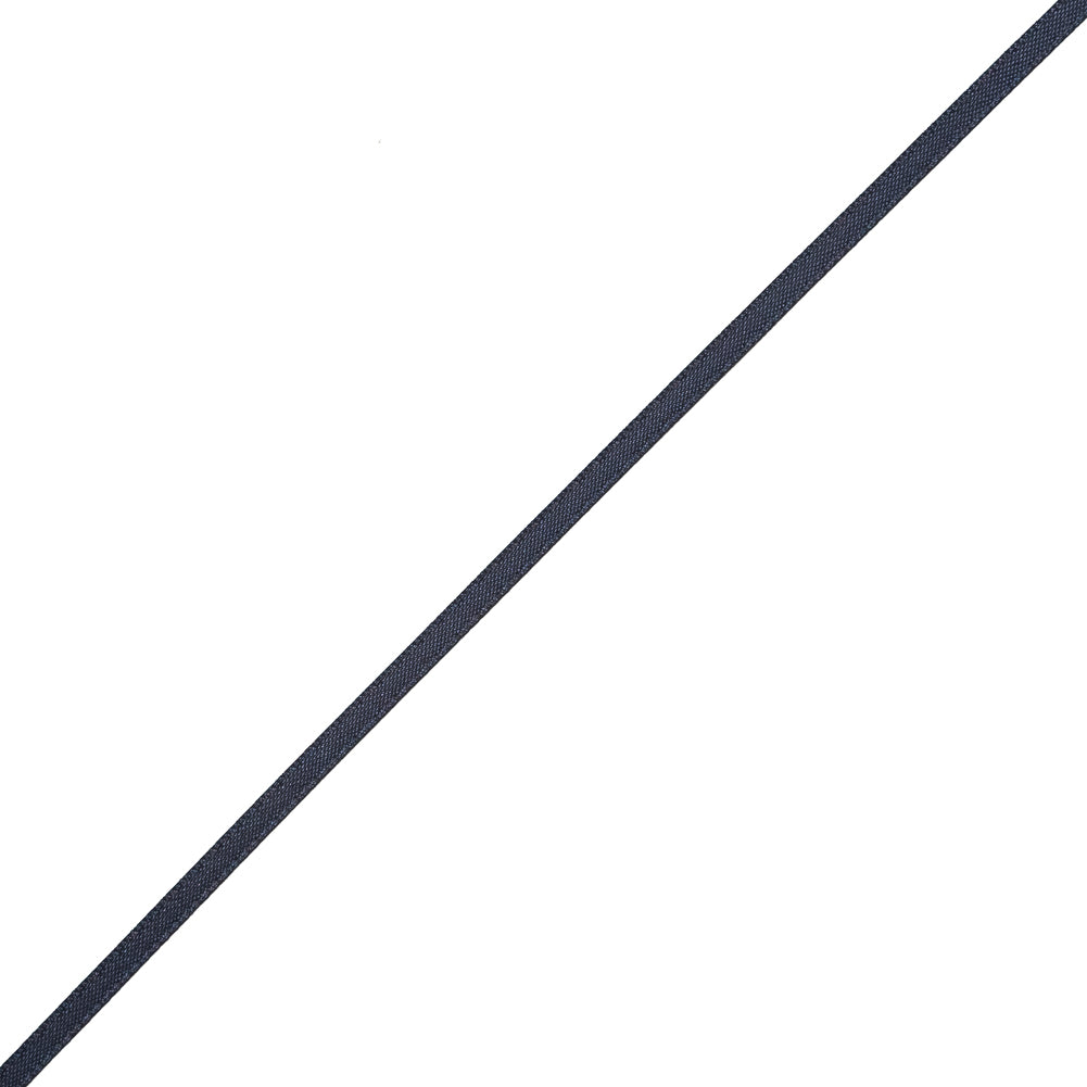 Navy Blue Single-Faced Polyester Satin Ribbon - 0.125