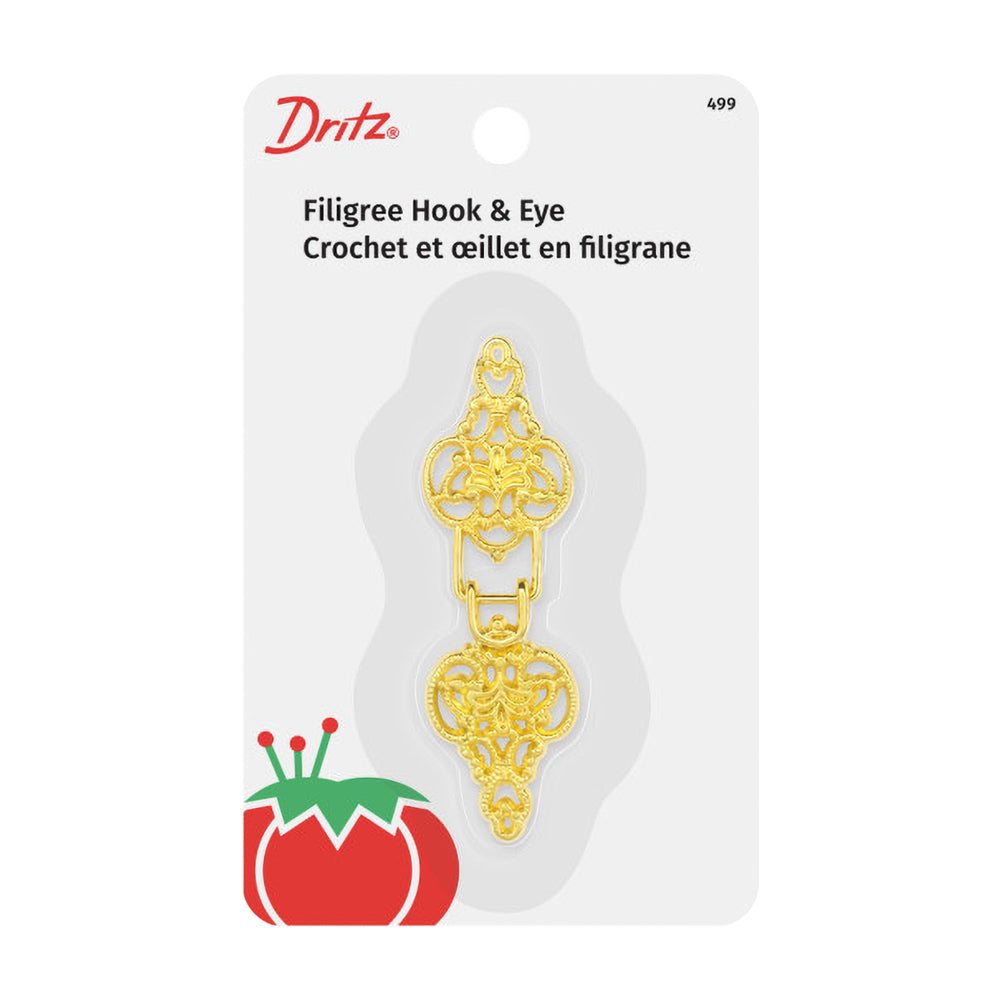 Dritz Filigree Hook & Eye Closure - Gold - 1 Set - Joann Fabrics