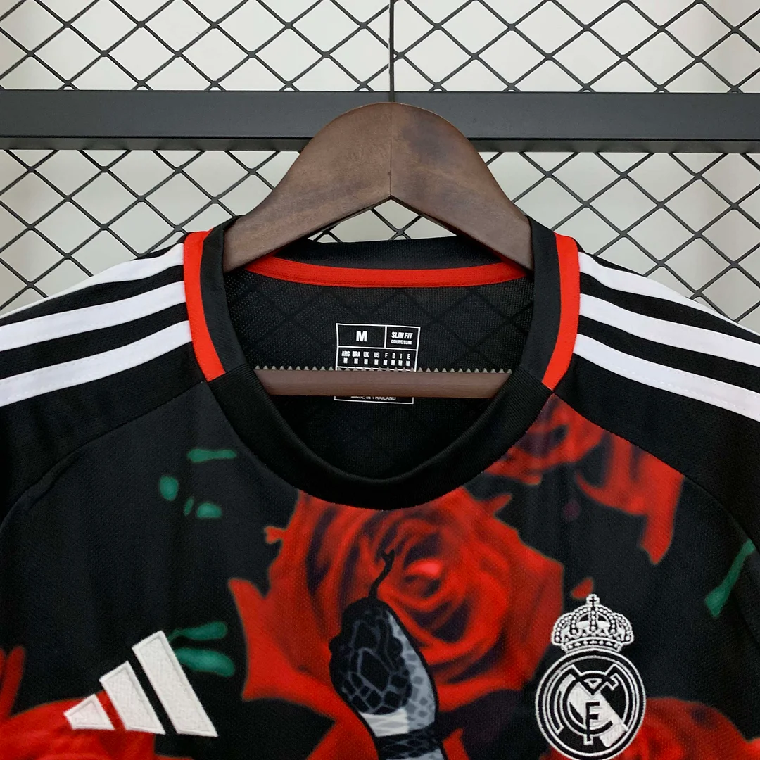 2025/2026 Real Madrid Red Rose Special Edition Football Jersey 1:1 Thai Quality