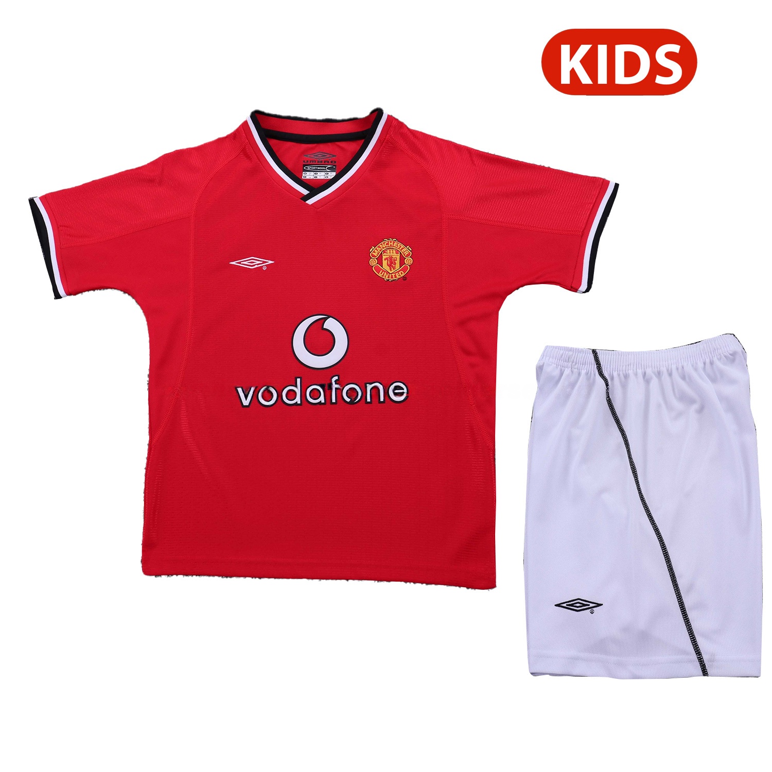 Retro Manchester United 2000-02 Home Kids Kit - UnitedFutballJersey