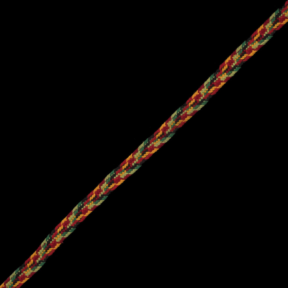 Multicolor Braided Trim - 0.375