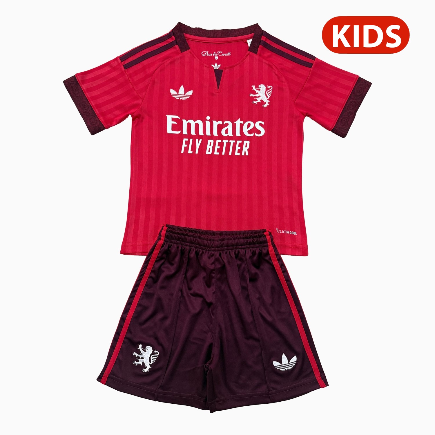 Lyon 26-27 Away Red Kids Kit - UnitedFutballJersey