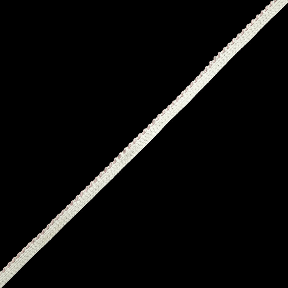 Ice Pink and White Twisted Cord with Lip - 0.375