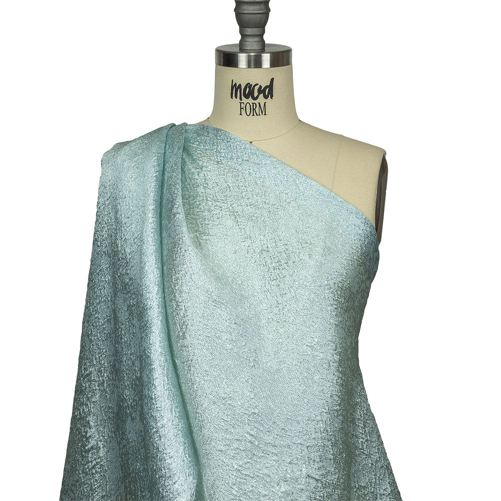 Ice Blue and White Mottled Luxury Brocade - Joann Fabrics