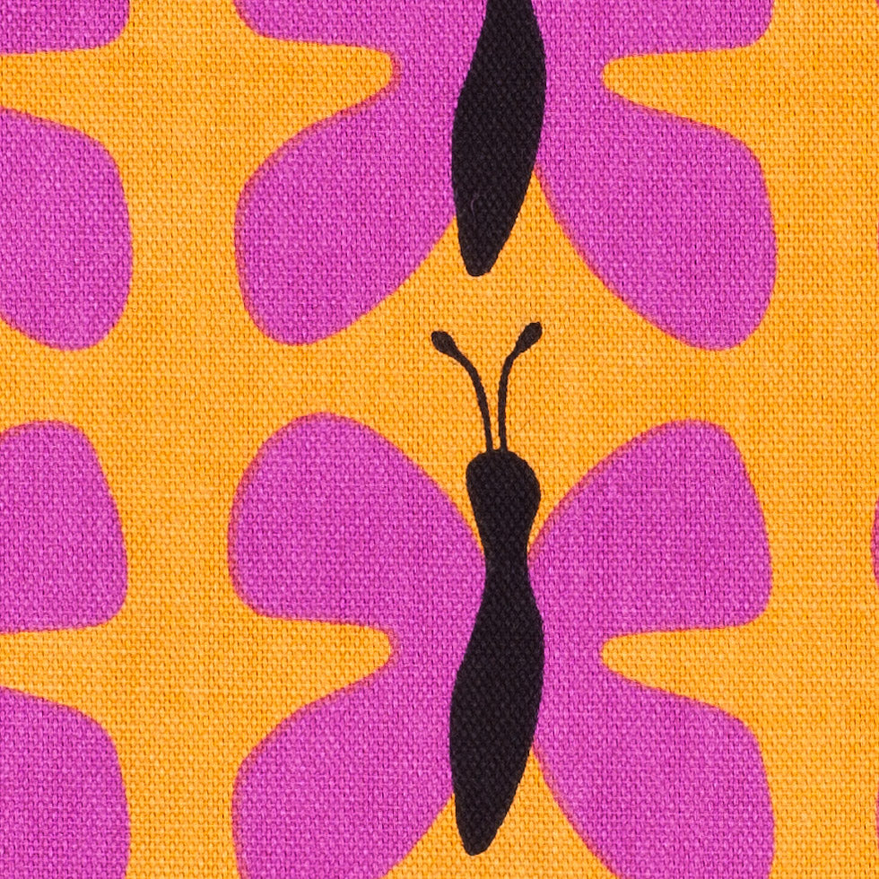 Swedish Pink and Orange Small Butterflies Cotton - Joann Fabrics