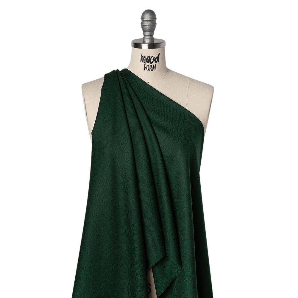 Virgin Merino Wool Twill Suiting Made in Italy - Dark Green - Joann Fabrics
