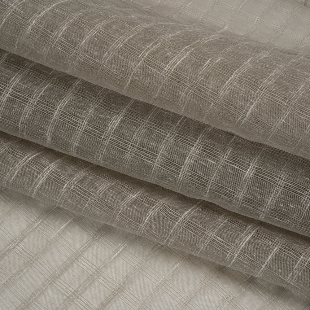 Double Wide Drapery Sheers Woven Fabric - Smoke Textured Checks - British Imported - Joann Fabrics
