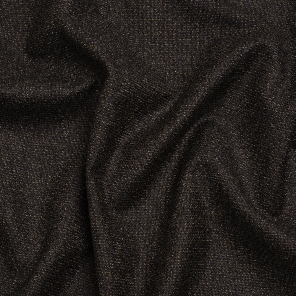 Super 130 Wool Suiting Made in Italy - Black and Beige Heathered - Deadstock - Joann Fabrics