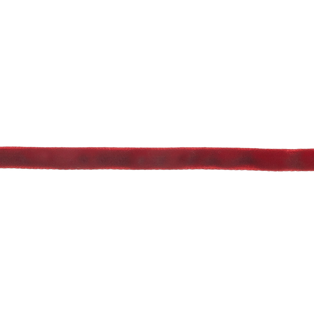 Red Double Face Velvet Ribbon - 1/8