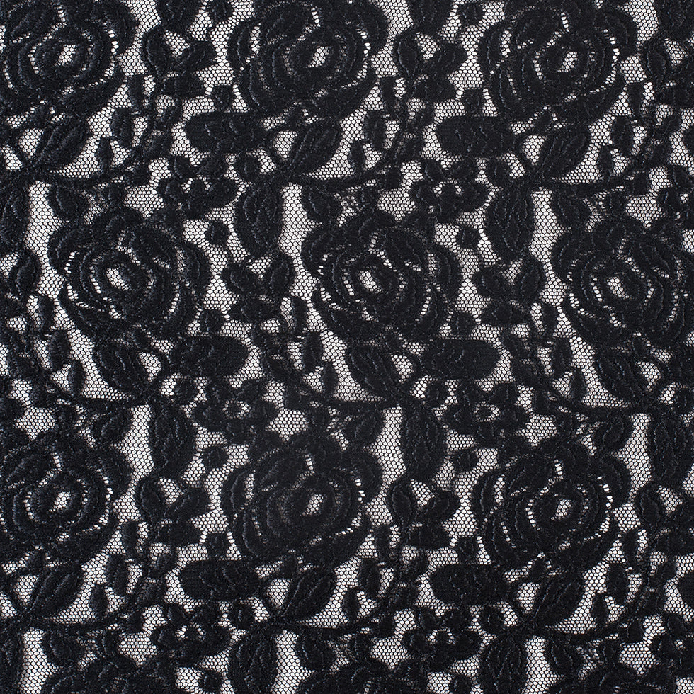Black Rosette Lace Mesh - Joann Fabrics