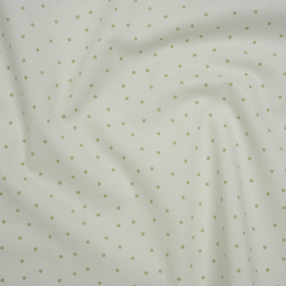 Printed Quilting Cotton by Ghazal Razavi for FIGO Studio - Key Lime Polka Dots - Nest Collection - Joann Fabrics