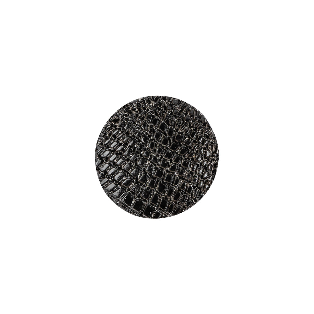 Plastic Shank Back Button - 24L/15mm - Black Alligator Skin Embossed - Joann Fabrics