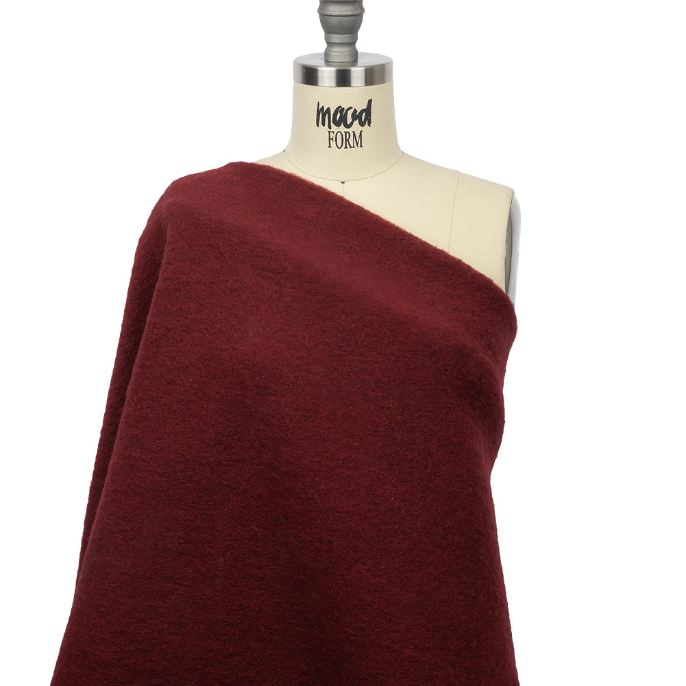 Italian Maroon Fuzzy Wool Knit - Joann Fabrics