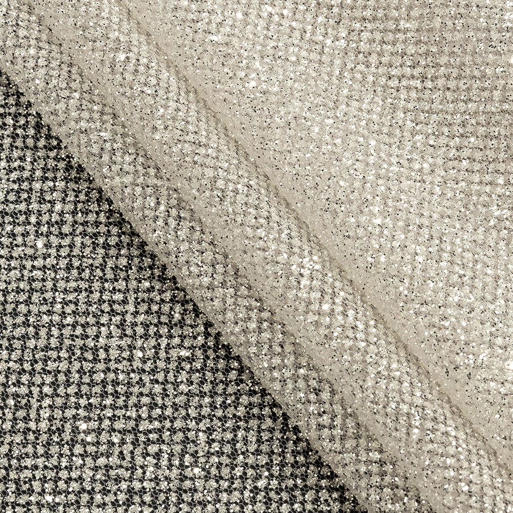 Tulle with Metallic Platinum Glitter - Dove Gray - Platina Collection - Joann Fabrics