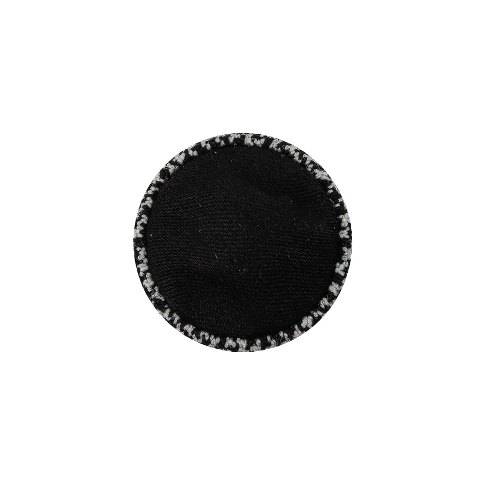 Black and White Houndstooth Fabric Covered Silk, Wool and Metal Sew On Button - 30L/19mm - Joann Fabrics