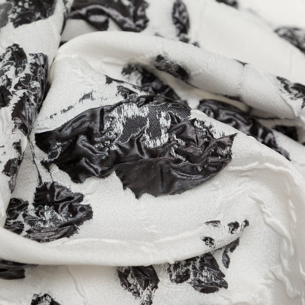 Metallic Black and White Alyssum Rosy Luxury Brocade - Joann Fabrics