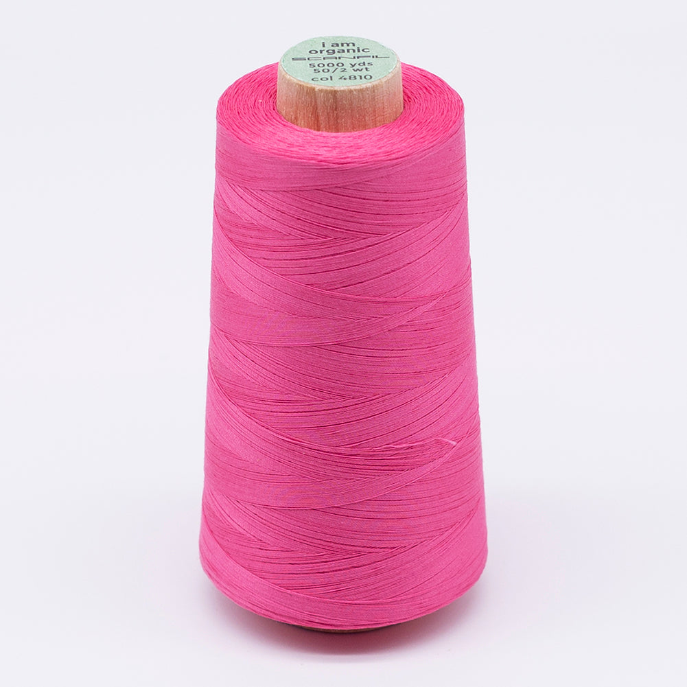 SCANFIL® 50wt Organic Pima Cotton Thread 5000 yd Cones - 4810 Pink Lemonade - Joann Fabrics