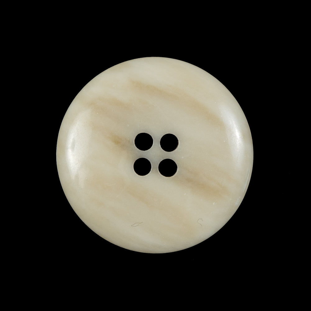 Cream and Brown Plastic 4-Hole Button - 40L/25.5mm - Joann Fabrics