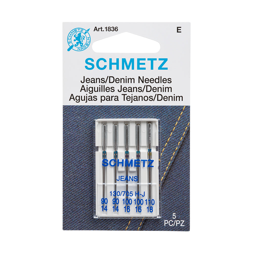 Schmetz Denim/Jeans Machine Needles - Assorted Sizes - 5 ct - Joann Fabrics