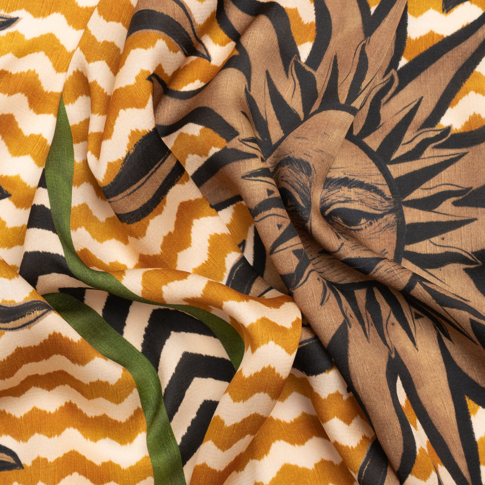 Mood Exclusive Solar Soulmate Striped Viscose Dobby Panel - Joann Fabrics