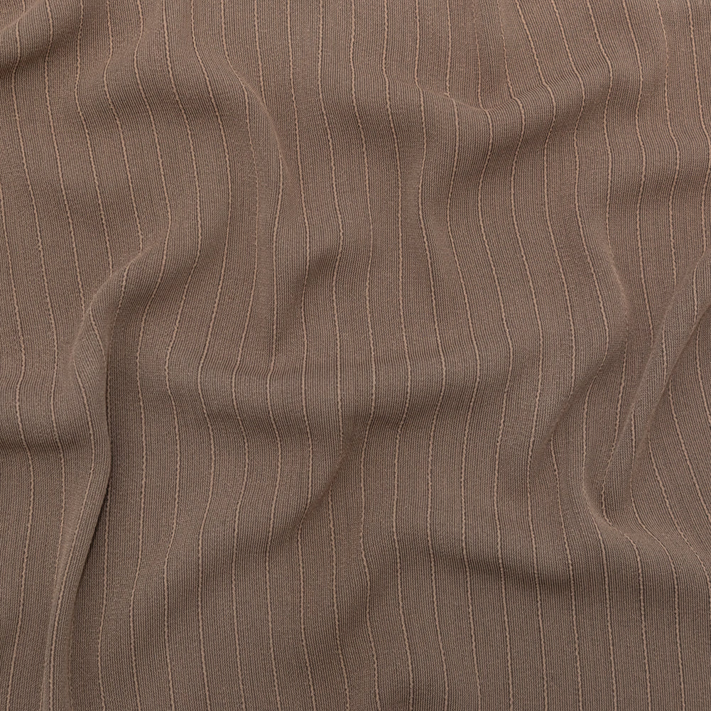Warm Taupe Blended Crepe with Tactile Stripes - Joann Fabrics