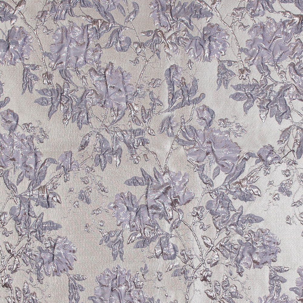 Pale Gold and Lavender Luxury Floral Metallic Brocade - Joann Fabrics