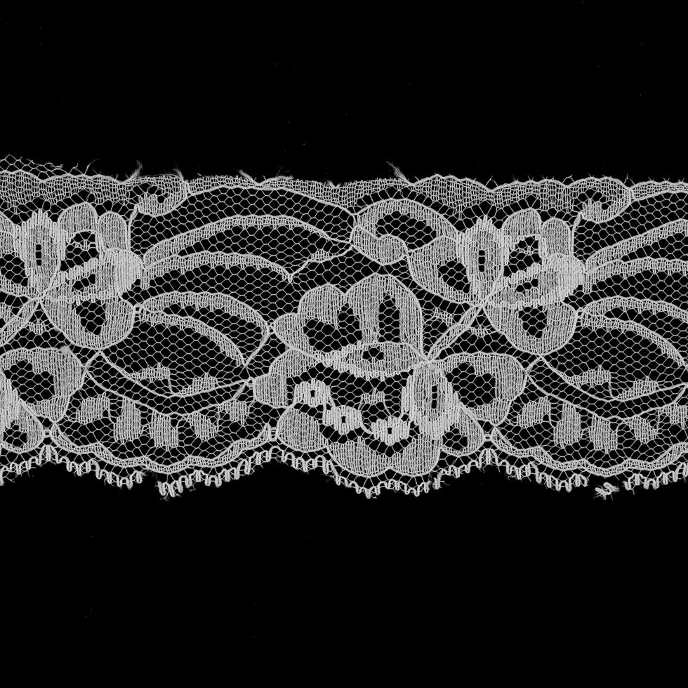 Off-White Laced Netting Trim - 2.5