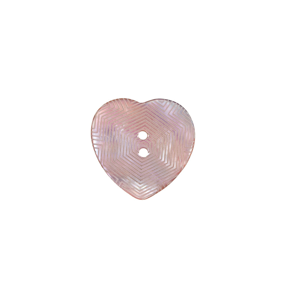 Italian Pink Heart-Shaped Shell Button - 24L/15mm - Joann Fabrics