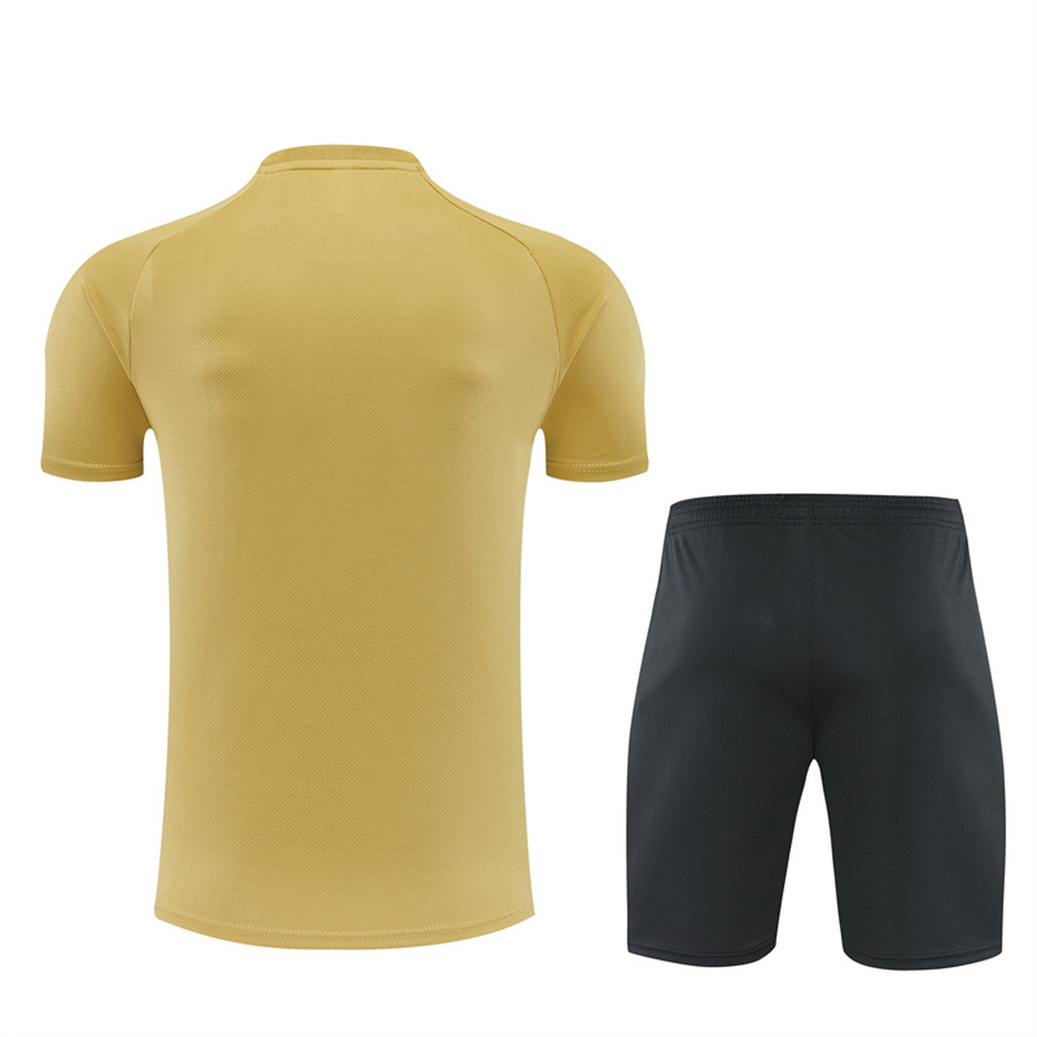 Barcelona 26-27 Short-Sleeve Training Set - Gold Top & Black Shorts - UnitedFutballJersey