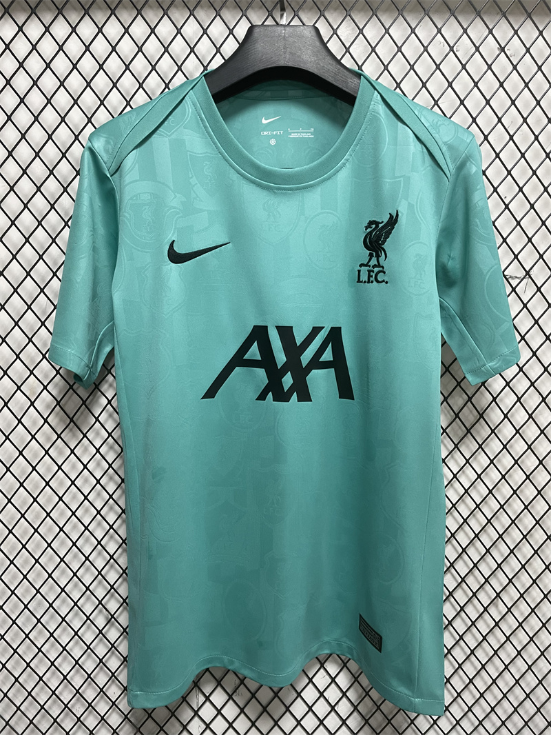 2024/2025 Liverpool Pre-match Training Green Jersey1:1 Thai Quality