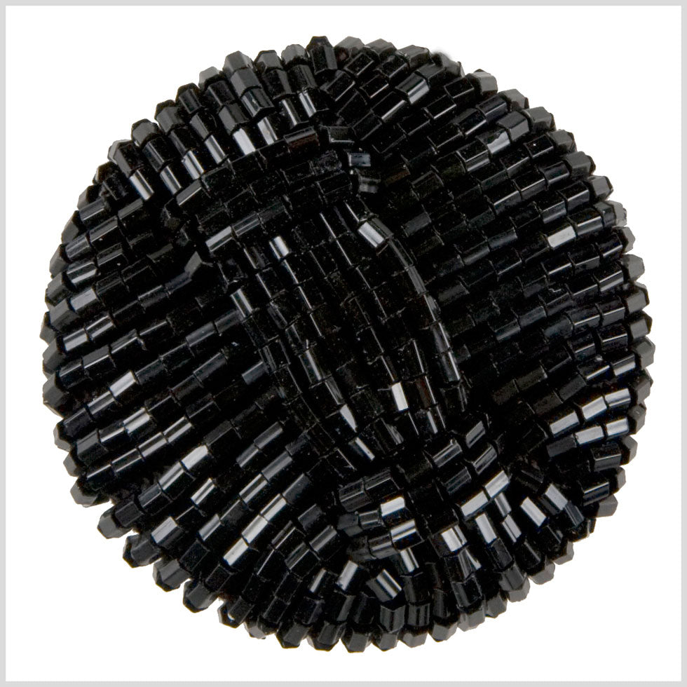 Black Beaded Shank Back Button - 66L/42mm - Joann Fabrics