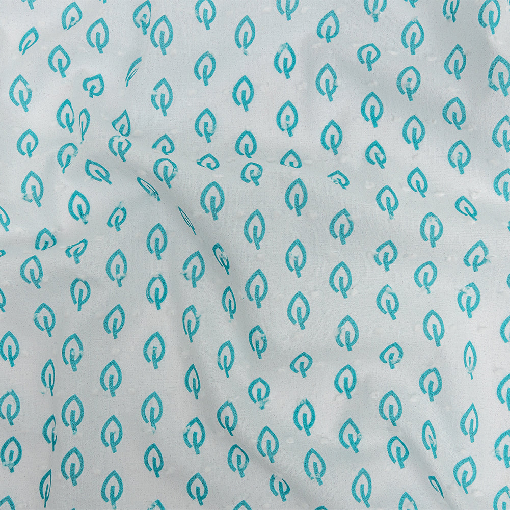 Mood Exclusive Sapphire Blue Metaphysical Fronds Swiss Dot - Joann Fabrics