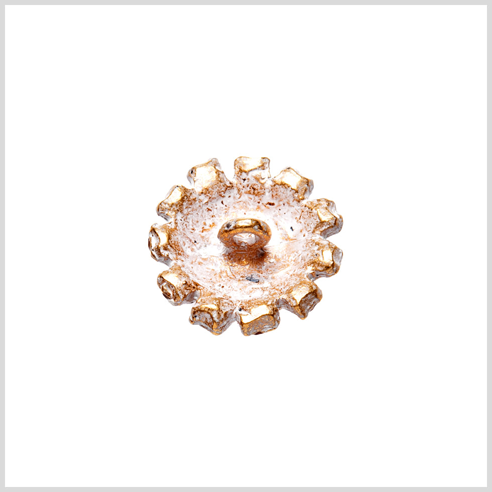 Gold/Peach Rhinestoned Metal Shank Back Button - 22L/14mm - Joann Fabrics