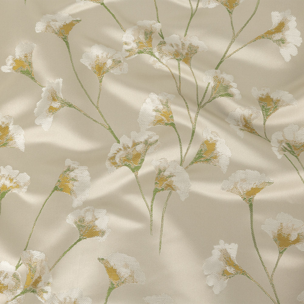 Satin-Faced Drapery Jacquard - Mimosa Floral - British Imported - Joann Fabrics