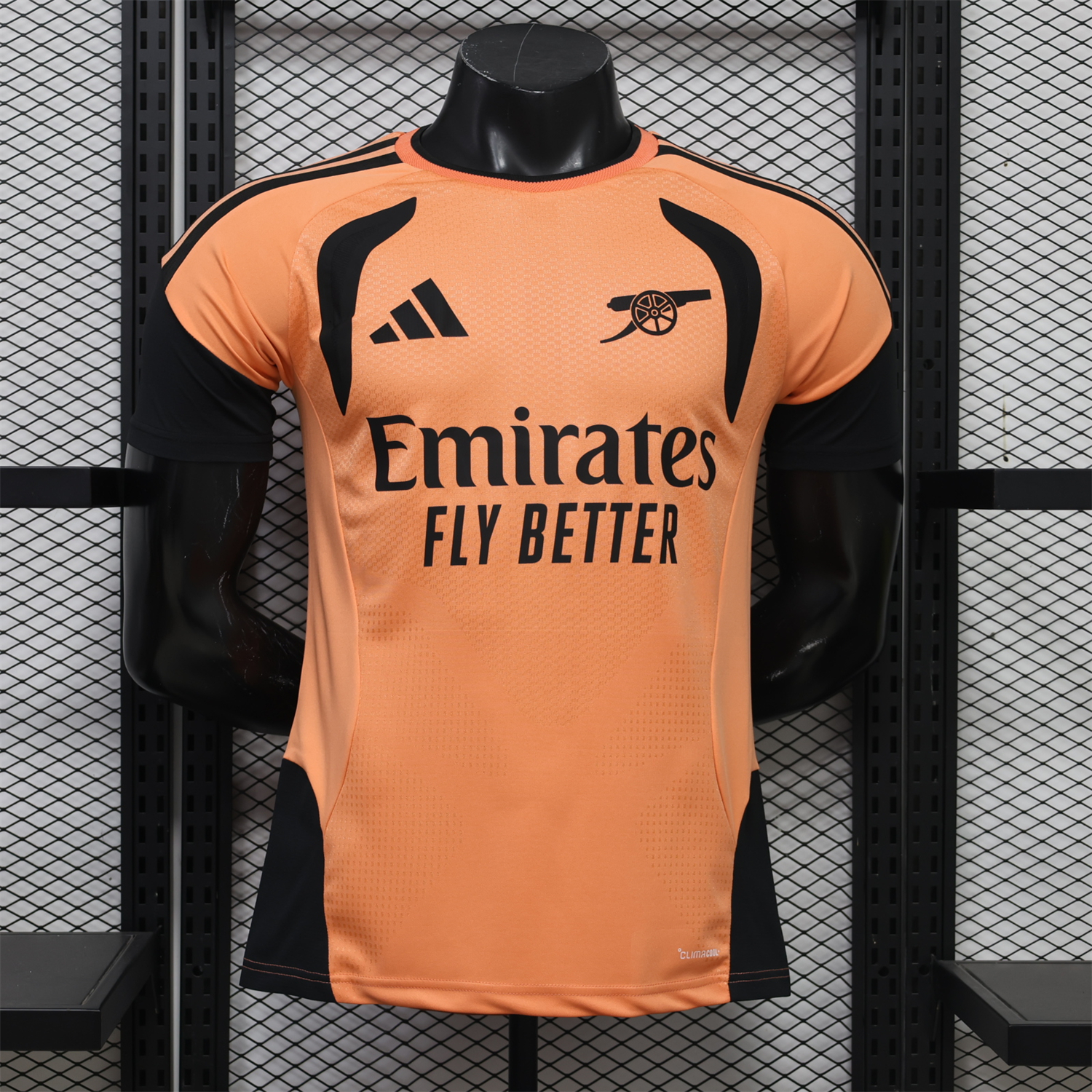 Arsenal 26-27 Orange Black Training Jersey - Player Version - UnitedFutballJersey