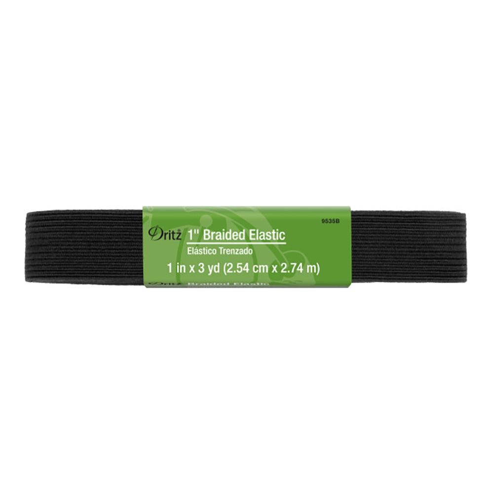 Dritz Braided Elastic - Black - 1