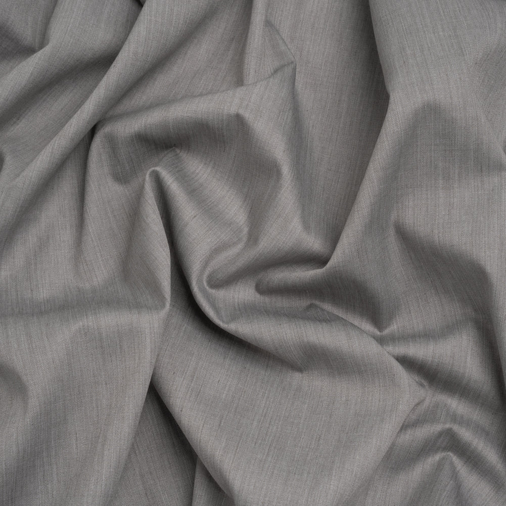 Polyester and Cotton Twill Shirting - Heathered Gray - Deadstock - Joann Fabrics