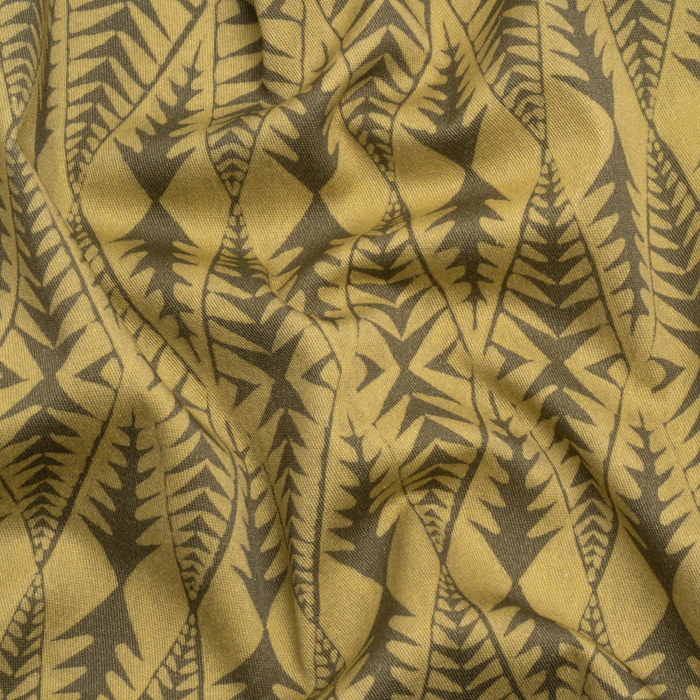 Stretch Cotton Twill Print - Olive Abstract Diamonds - Mood Exclusive Maui Treeline - Joann Fabrics