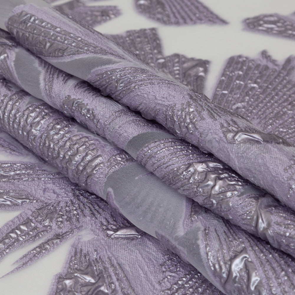 Metallic Lavender Large-Scale Burnout Floral Luxury Brocade - Joann Fabrics
