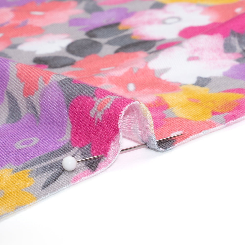 Stretch Rayon Jersey - Pink, Purple and Yellow Floral - Joann Fabrics