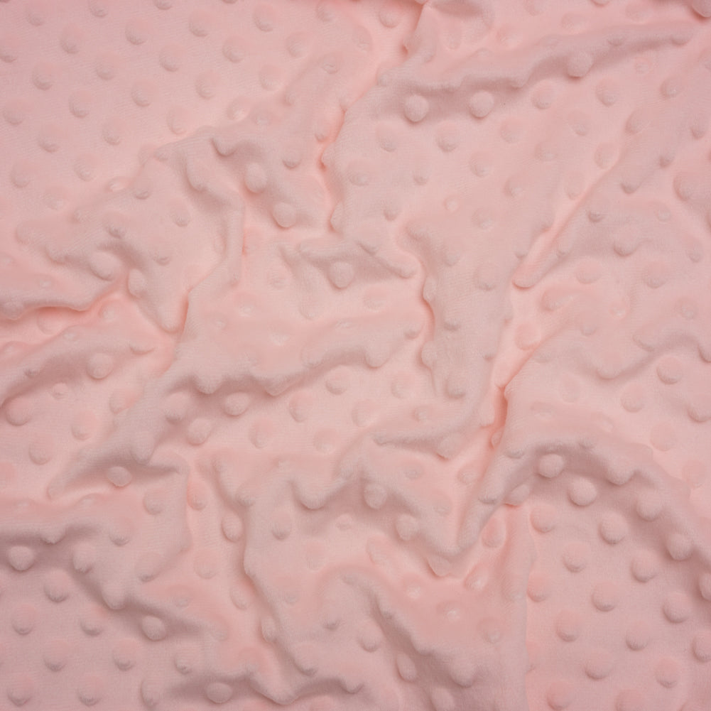 Dotted Minky - Baby Pink Textured Polka Dots - Joann Fabrics