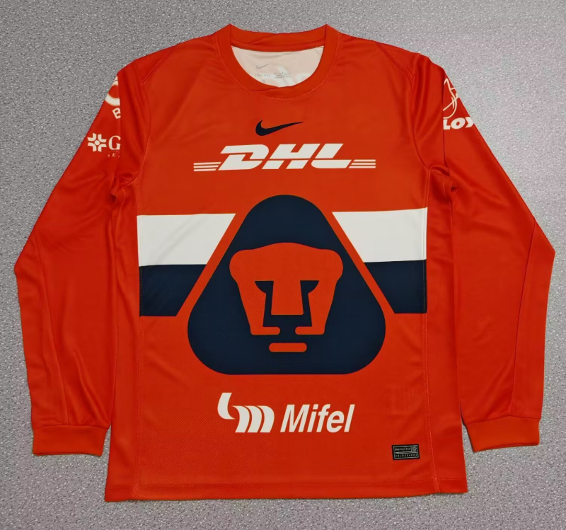 2025/2026 Long Sleeve Pumas UNAM Goalkeeper Football Shirt 1:1 Thai Quality